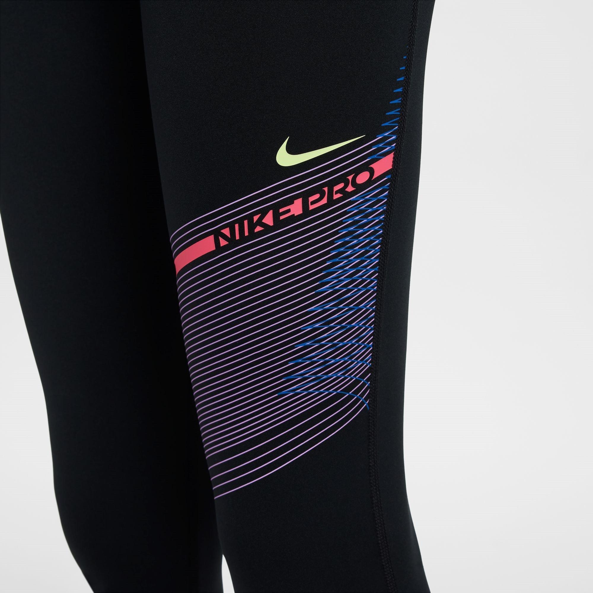 Nero/Multicolore - Nike - Dri-FIT Mid-Rise Leggings Juniors - 4