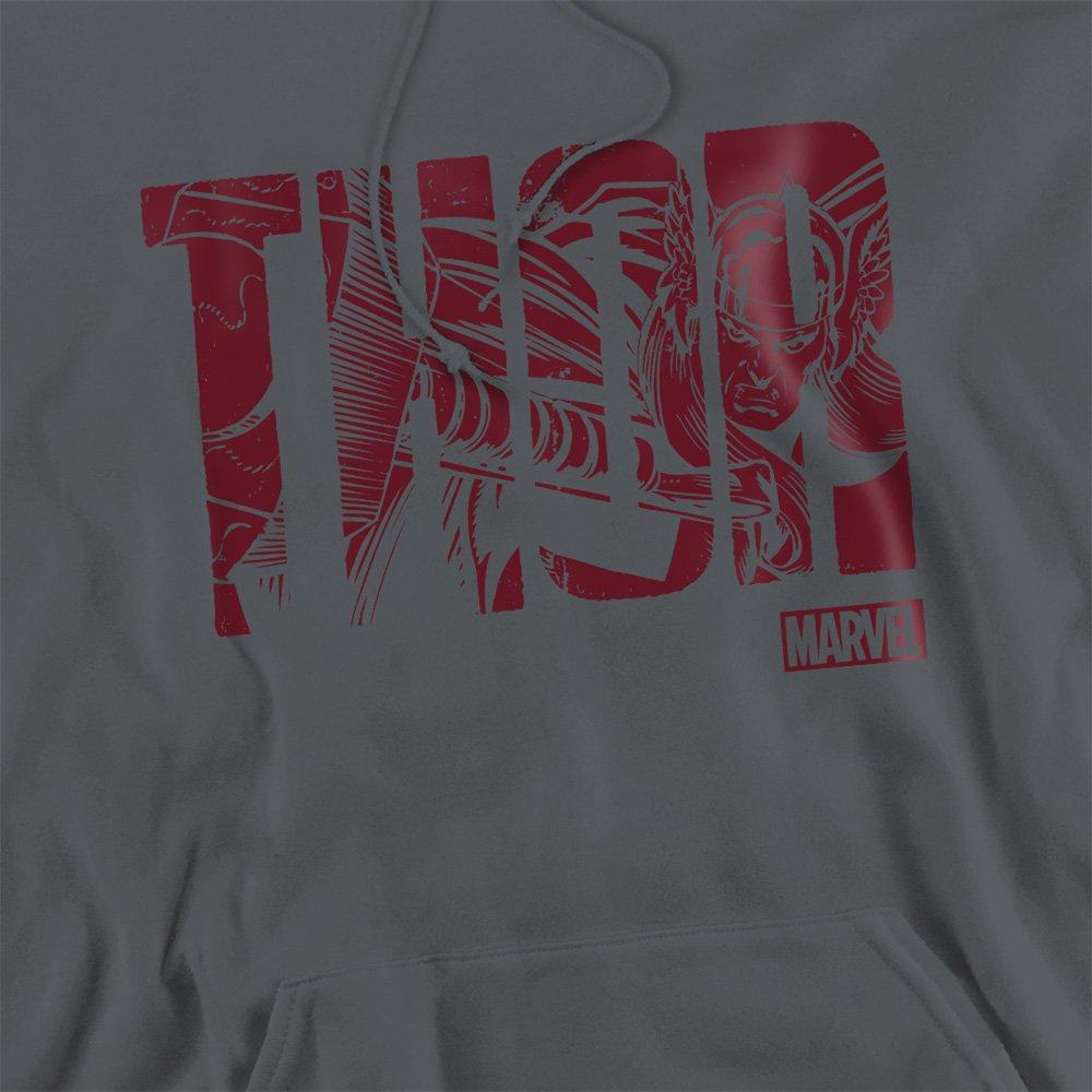 Grey - Marvel - Thor Text Hoodie - 2