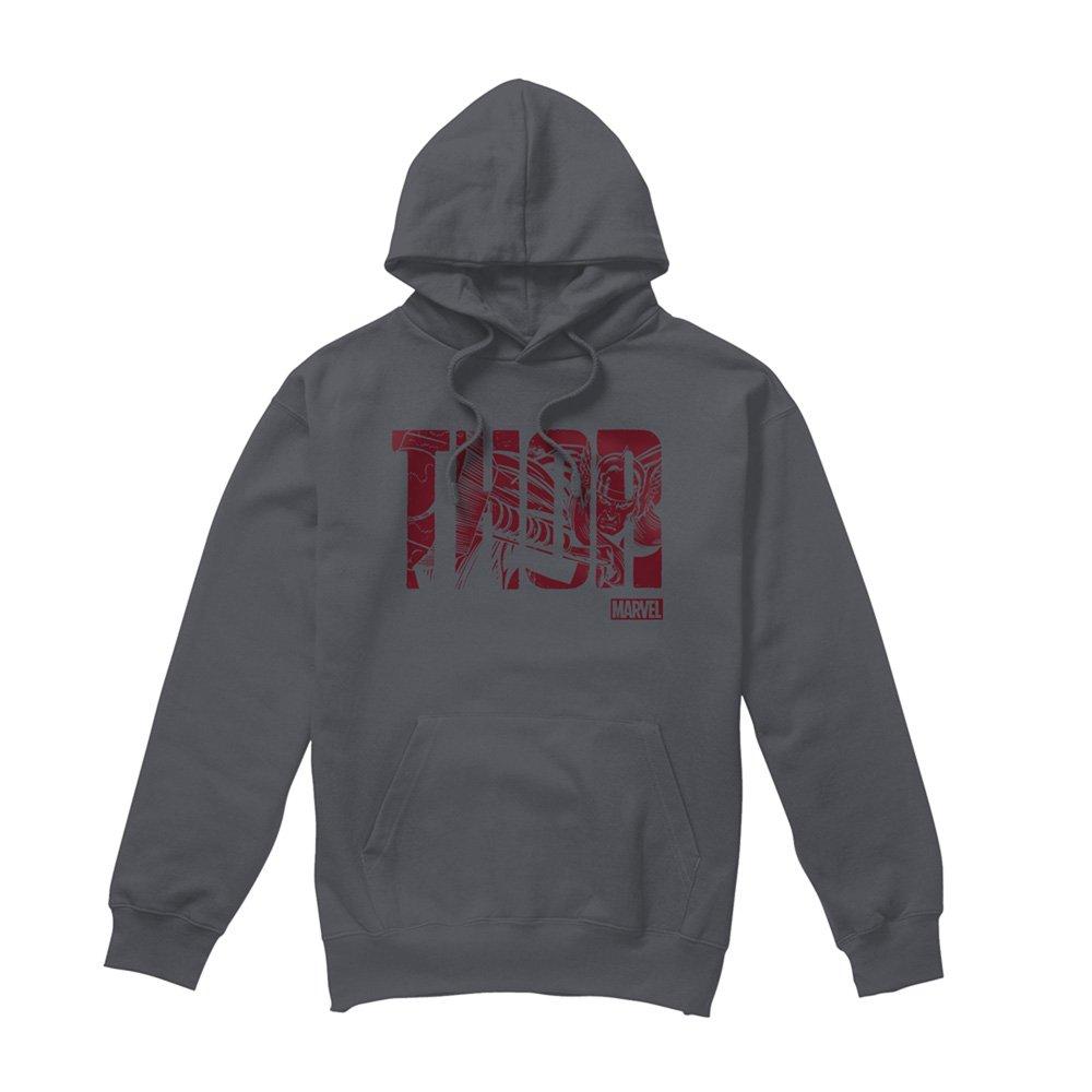 Grey - Marvel - Thor Text Hoodie - 4