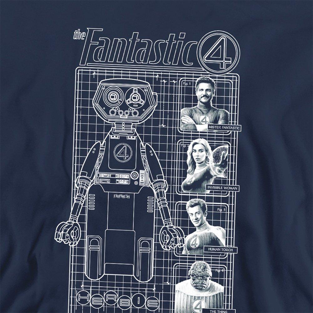 Navy - Marvel - Fantastic Four First Family And Herbie Blueprint S - 2