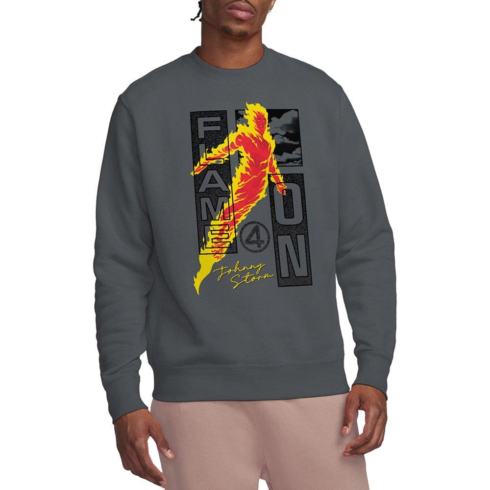 Grey - Marvel - Fantastic Four Flame On Johnny Storm Trend Sweatsh - 1