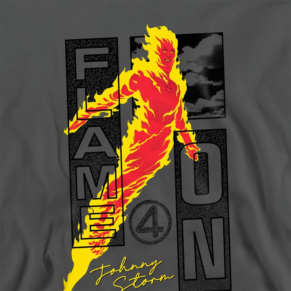 Grey - Marvel - Fantastic Four Flame On Johnny Storm Trend Sweatsh - 2