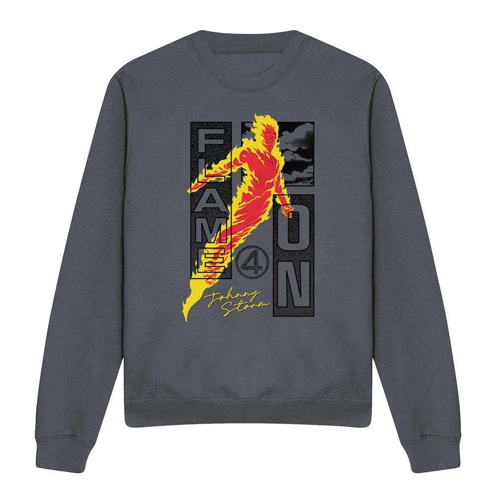 Grey - Marvel - Fantastic Four Flame On Johnny Storm Trend Sweatsh - 4