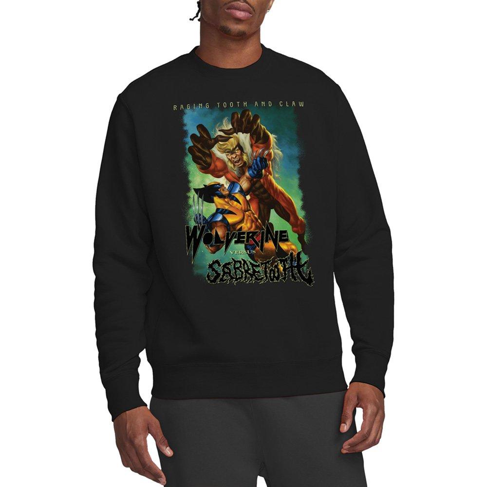 Black - Marvel - X-Men Heavy Metal Wolverine Versus Sabretooth Swea - 1