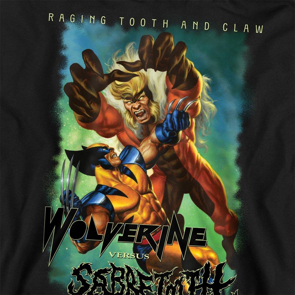 Black - Marvel - X-Men Heavy Metal Wolverine Versus Sabretooth Swea - 2