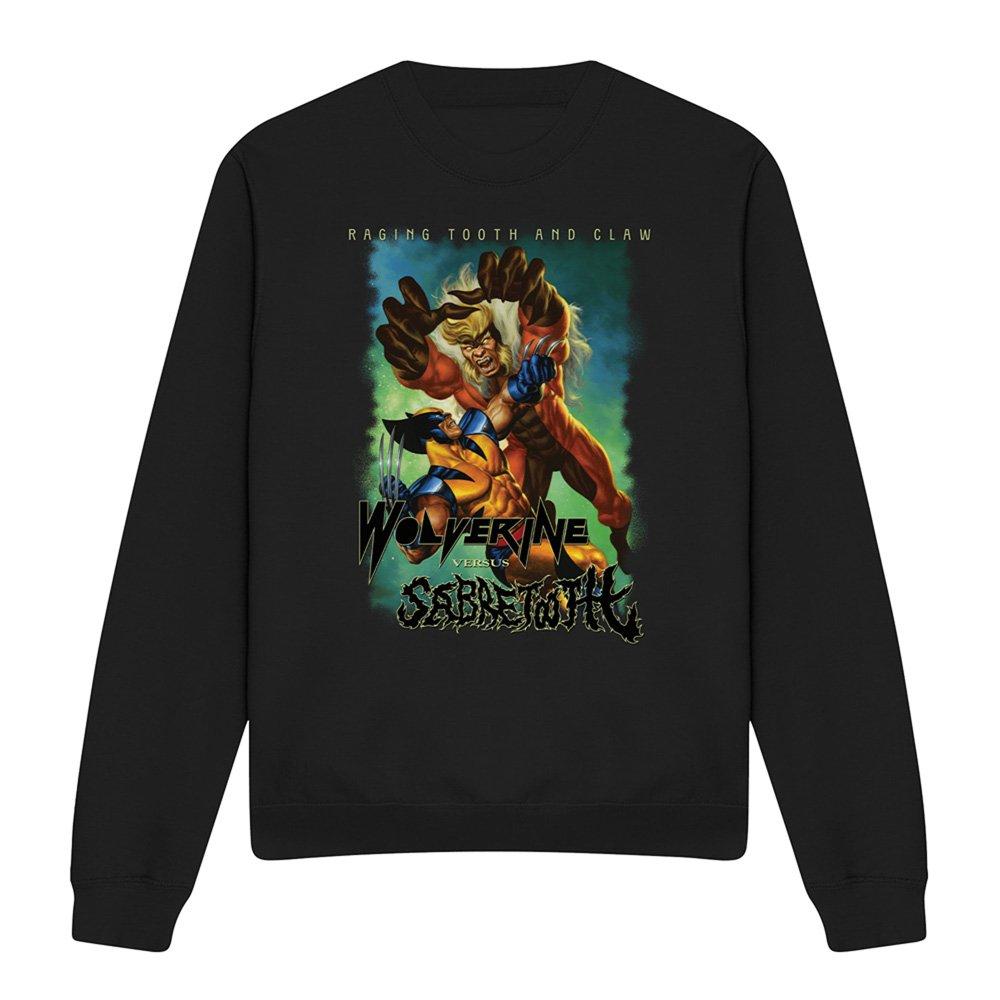 Black - Marvel - X-Men Heavy Metal Wolverine Versus Sabretooth Swea - 4