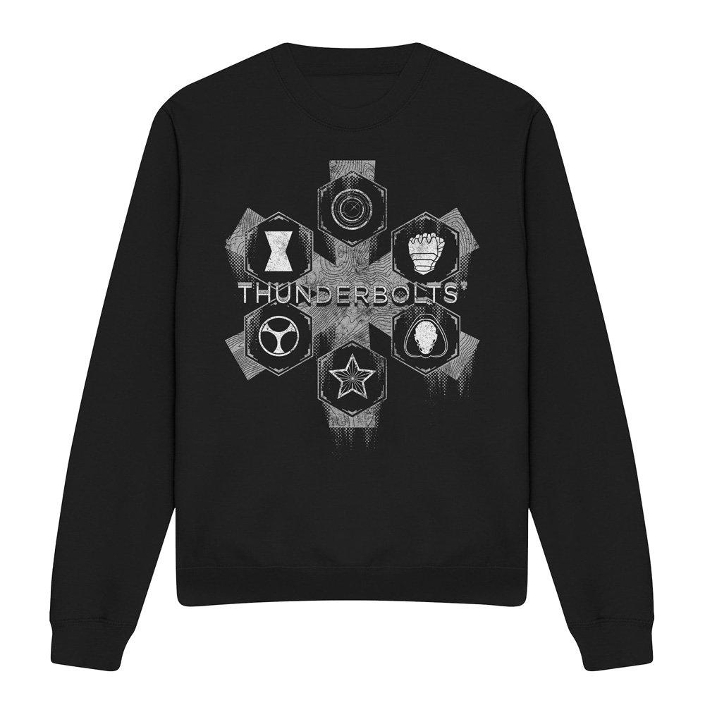 Black - Marvel - Thunderbolts Asterisk Hero Icons Sweatshirt Black - 4