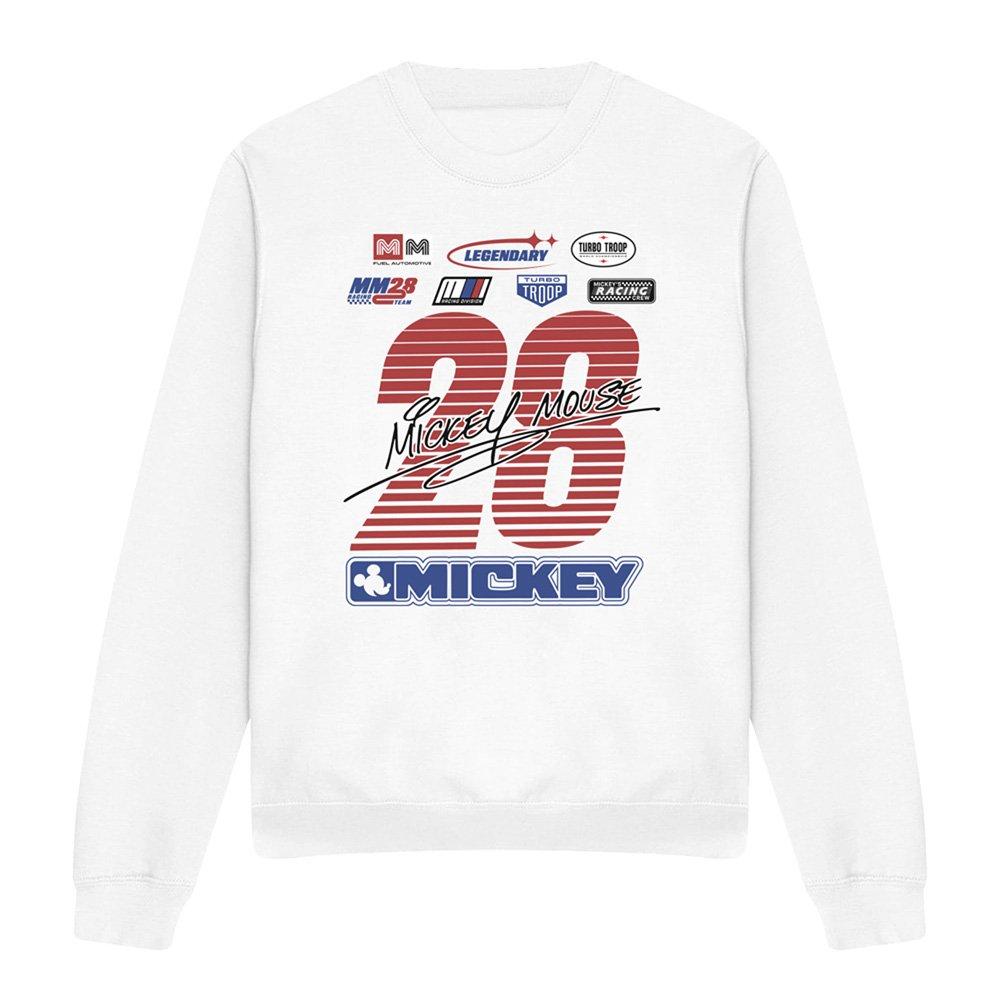 White - Disney - Mickey Mouse Racing Logos Sweatshirt White - 4