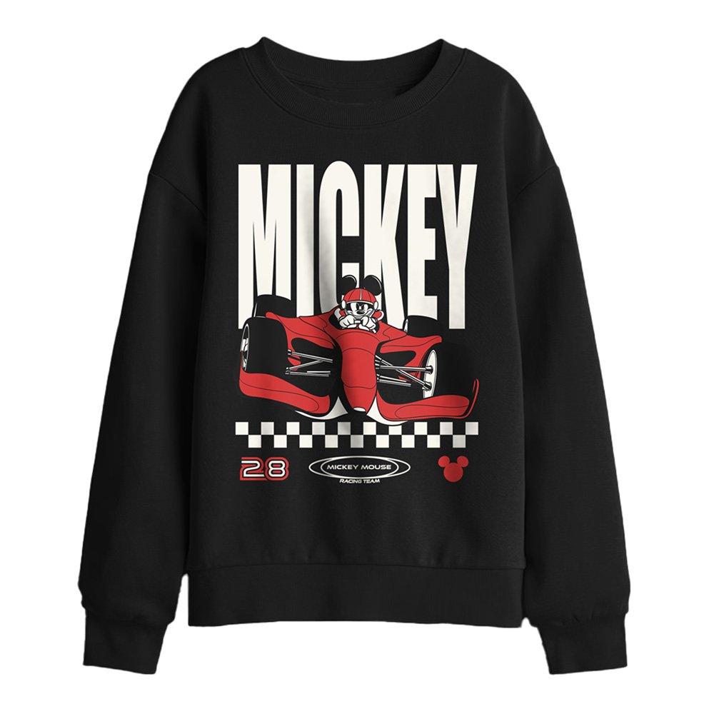 Black - Disney - Mickey Mouse Race Poster Kids Sweatshirt Black - 1