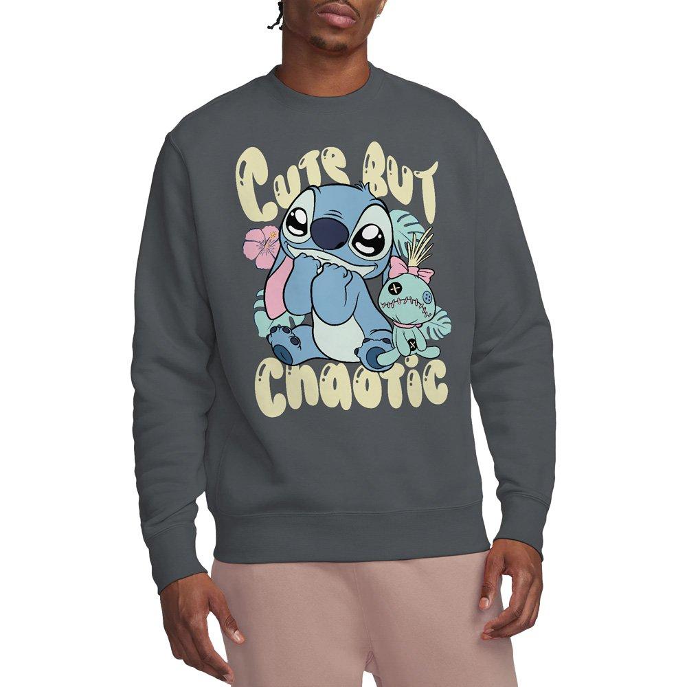 Charcoal - Disney - Lilo And Stitch Cute But Chaotic Adults Crew Sweat - 1