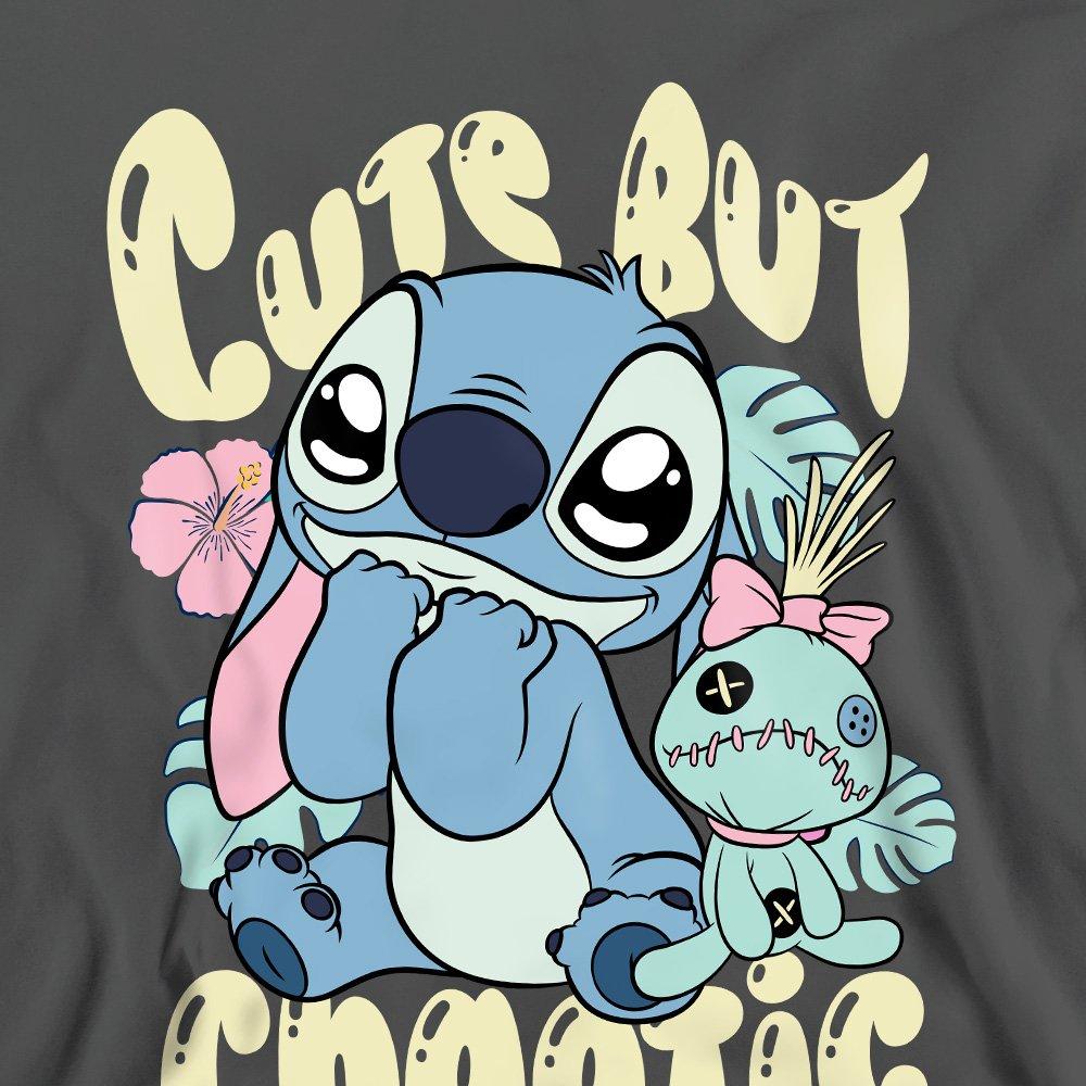 Charcoal - Disney - Lilo And Stitch Cute But Chaotic Adults Crew Sweat - 2