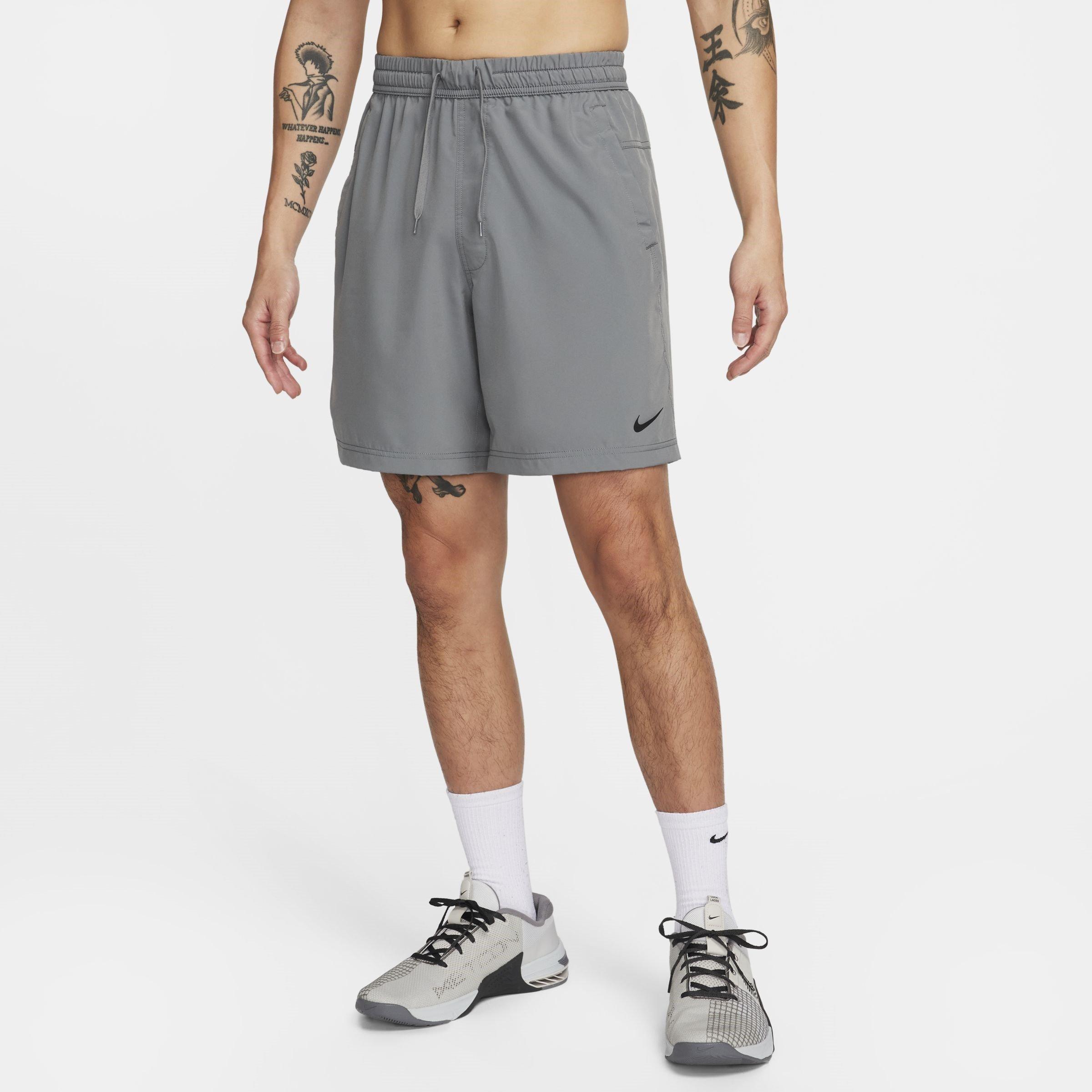 Smoke Grey/Blk - Nike - Dri FIT Form 7 Inch Mens Unlined Versatile Shorts - 3