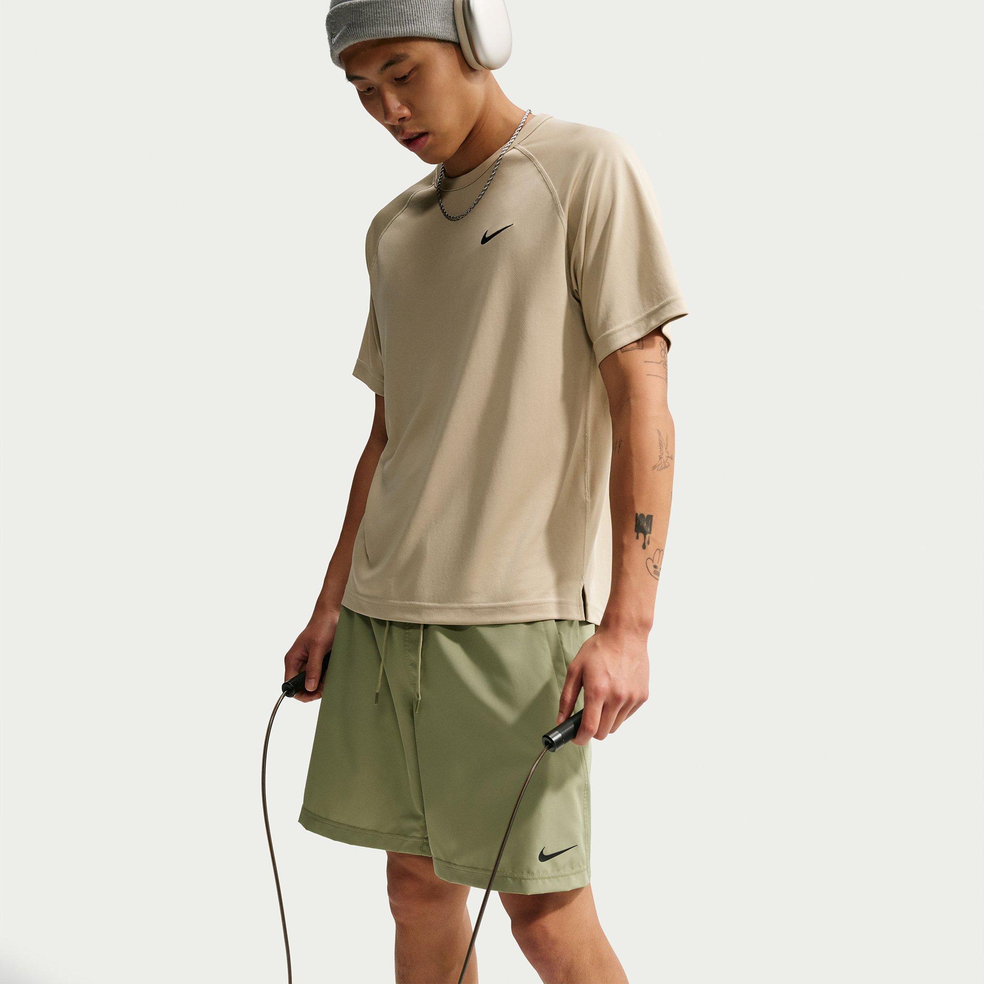 Dusty Olive/Blk - Nike - Dri FIT Form 7 Inch Mens Unlined Versatile Shorts - 4