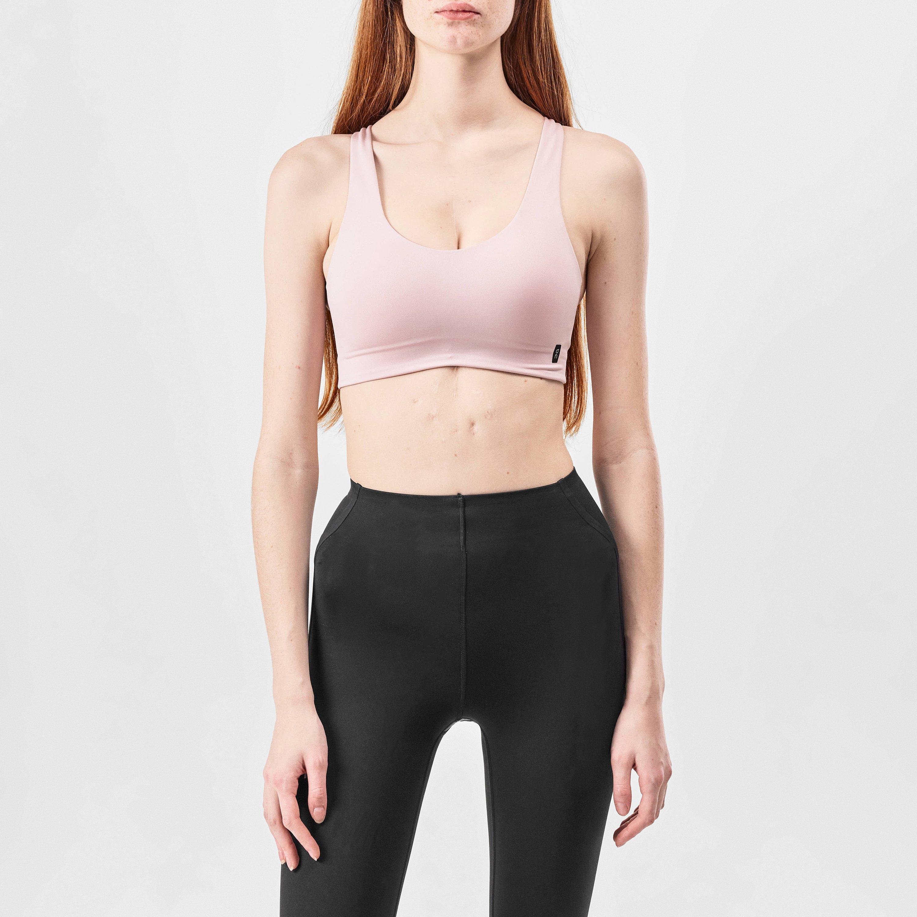 On Women's Medium Impact Non Wired Sports Bra - Mauve - Size 12 (M)
