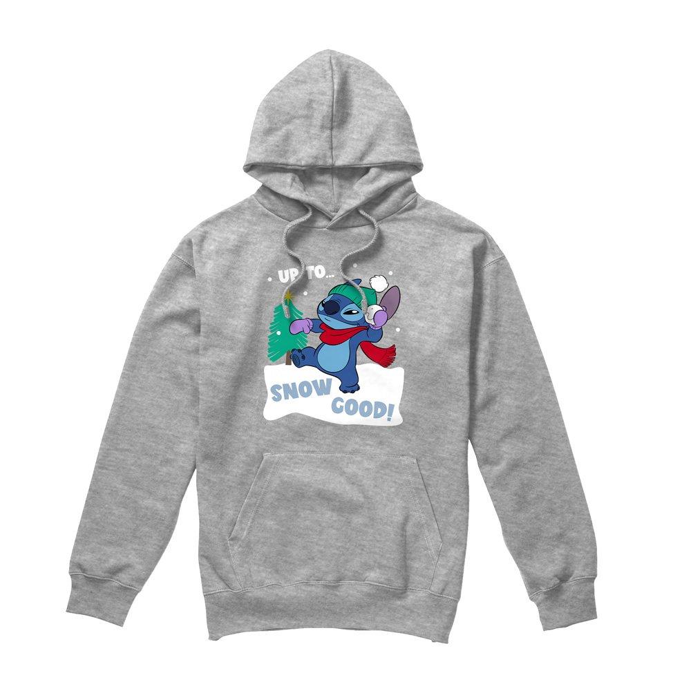 Light Grey - Disney - Lilo & Stitch Up to Snow Good At Christmas Hoodie - 4