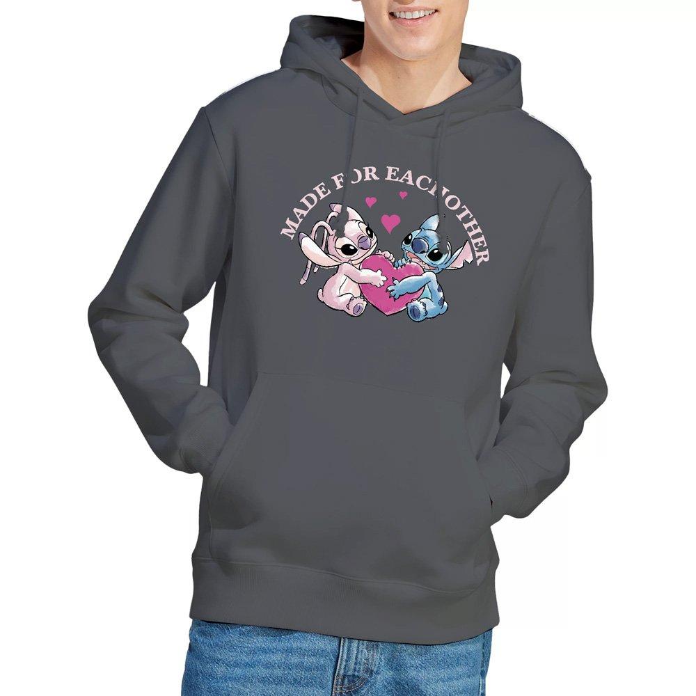 Charcoal - Disney - Lilo & Stitch Made for Each Other Hoodie Charcoal - 1