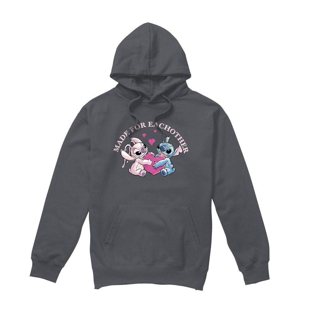 Charcoal - Disney - Lilo & Stitch Made for Each Other Hoodie Charcoal - 4