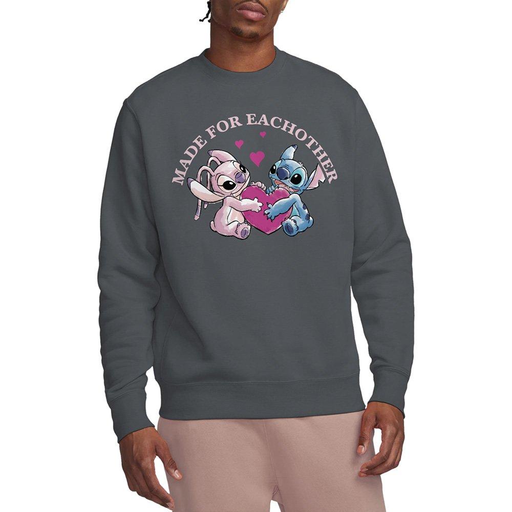 Charcoal - Disney - Lilo & Stitch Made for Each Other Sweatshirt Charc - 1