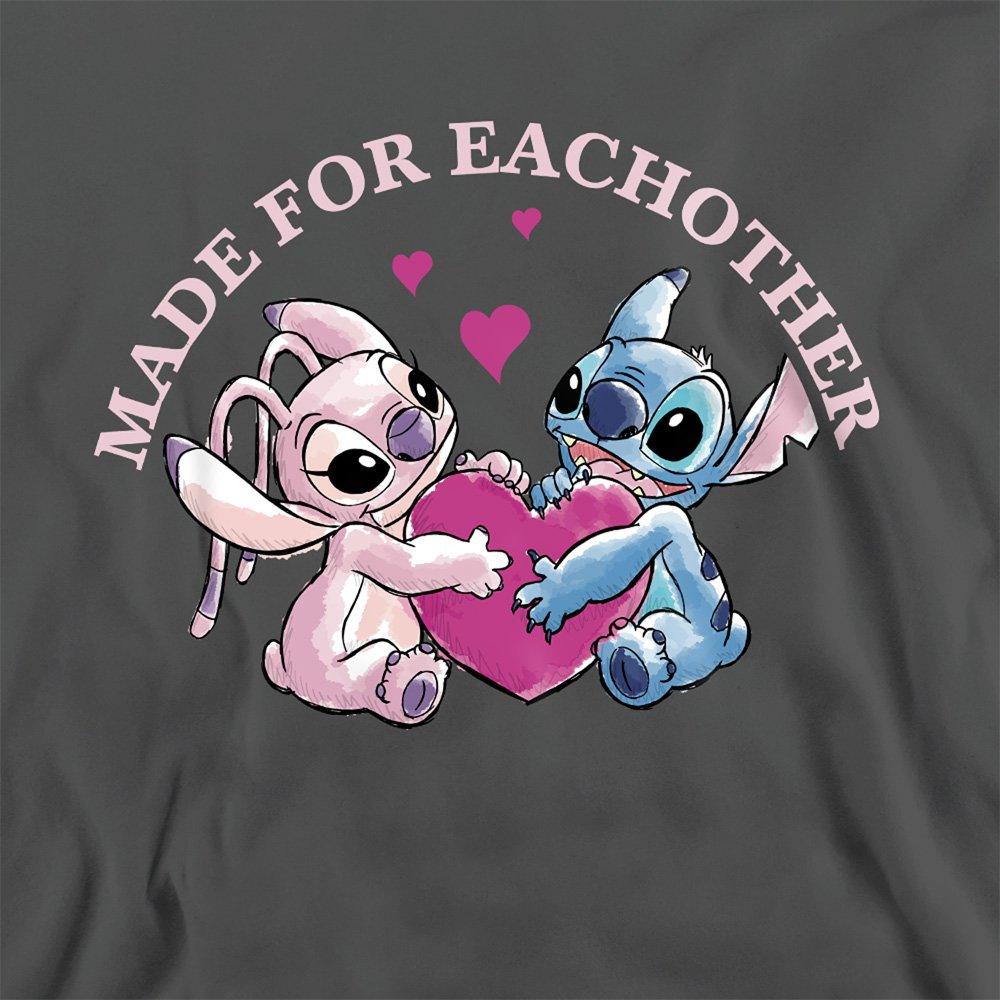 Charcoal - Disney - Lilo & Stitch Made for Each Other Sweatshirt Charc - 2