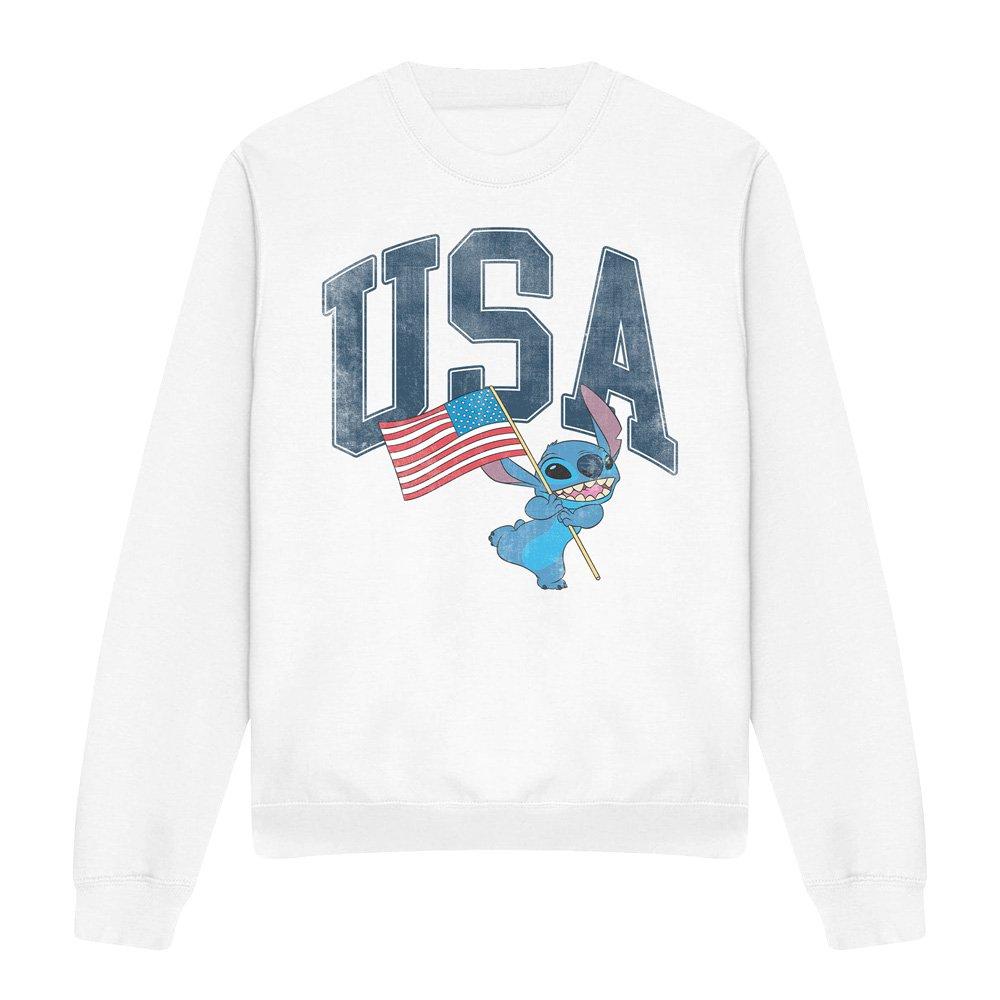 White - Disney - Lilo And Stitch Usa Sweatshirt White - 4