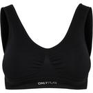 Negro - Only Play - Black Seamless Ruched Sports Bra - 1