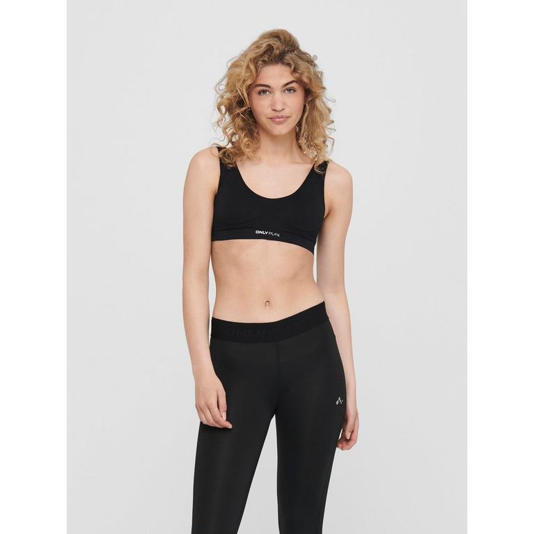 Negro - Only Play - Black Seamless Ruched Sports Bra - 3