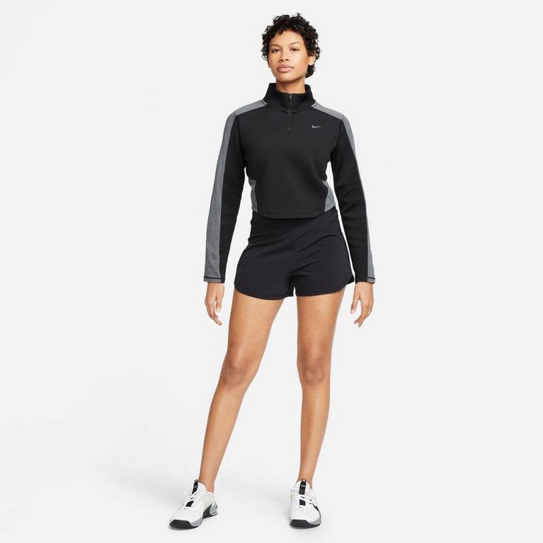 Noir/Argent réfléchissant - Nike - Bliss Women's Dri-FIT Fitness High-Waisted 3 Brief-Lined T-shirt Shorts - 7