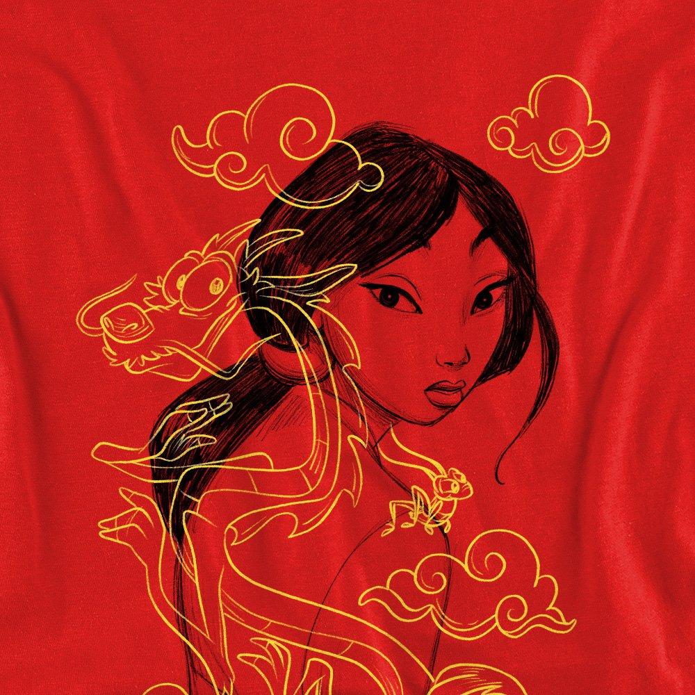 Red - Disney - Mulan Mushu Breezy Illustration Sweatshirt Red - 2