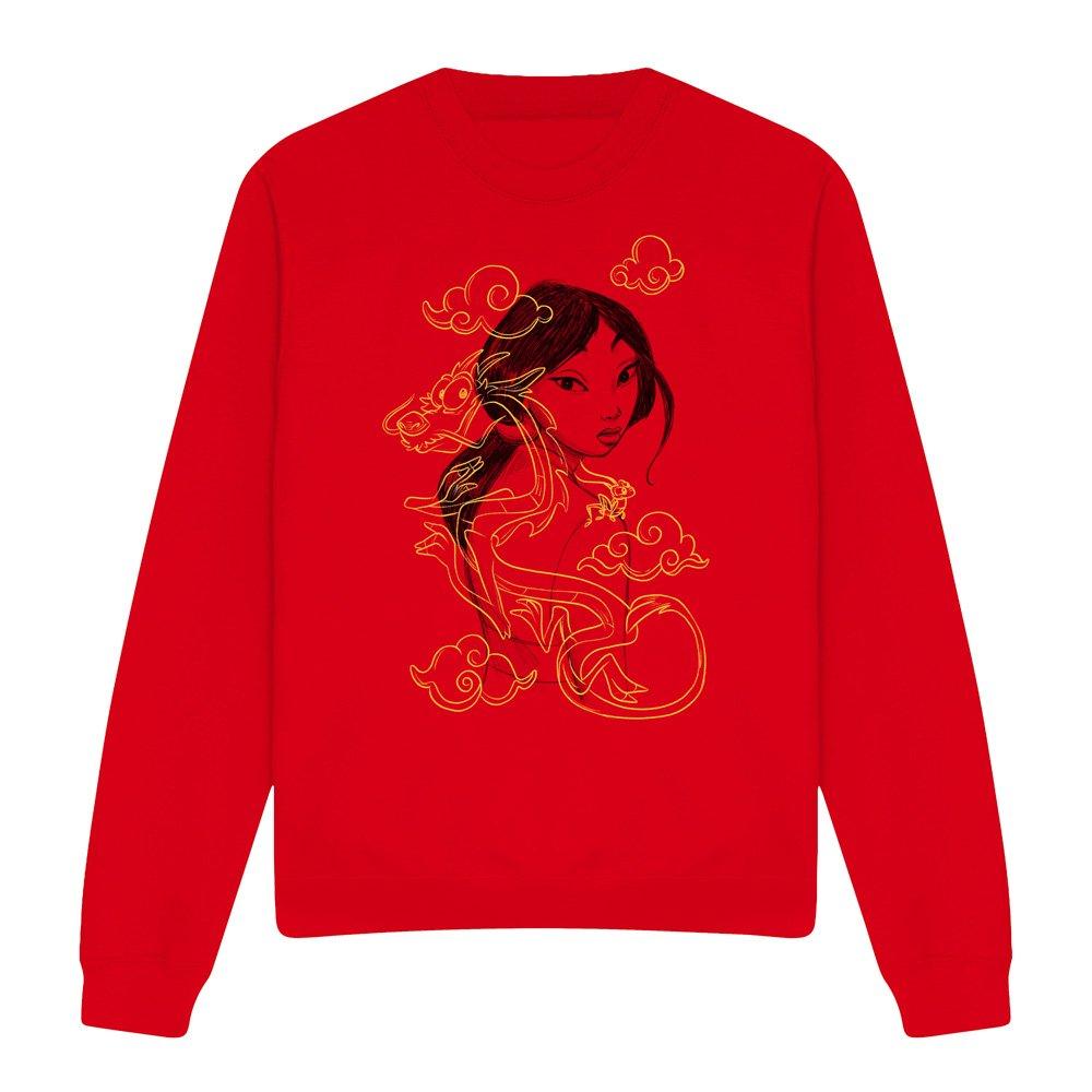 Red - Disney - Mulan Mushu Breezy Illustration Sweatshirt Red - 4