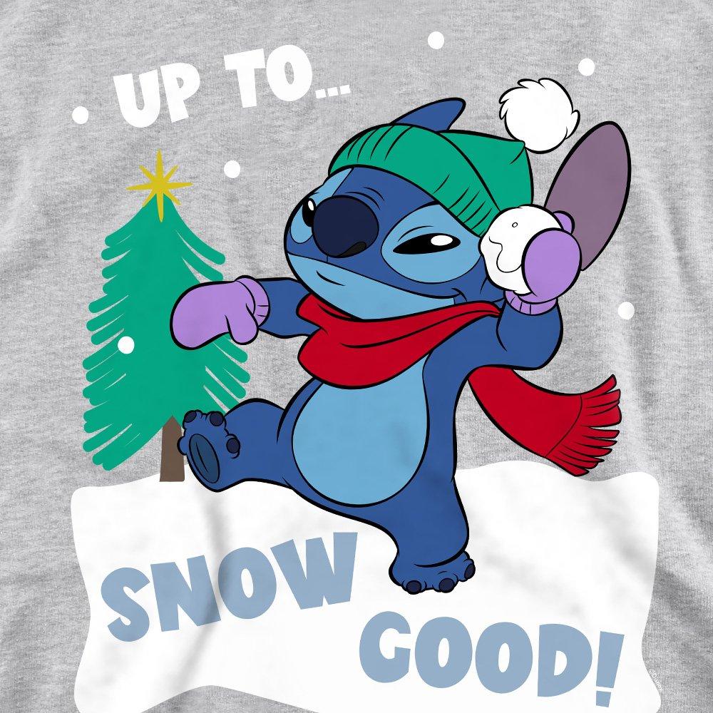 Light Grey - Disney - Lilo & Stitch Up to Snow Good At Christmas Sweatsh - 2
