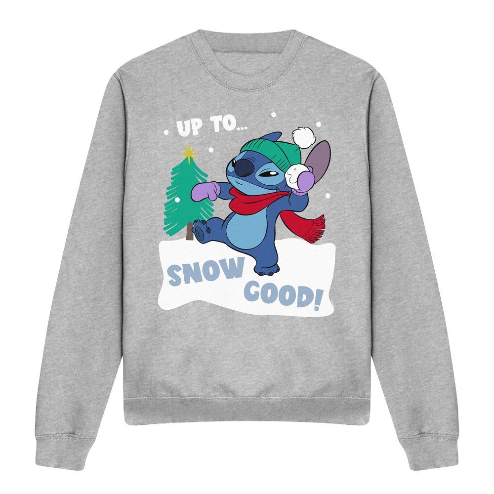 Light Grey - Disney - Lilo & Stitch Up to Snow Good At Christmas Sweatsh - 4