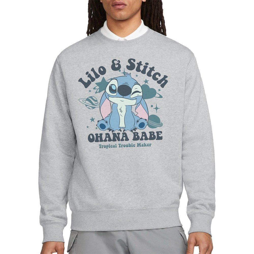Grey - Disney - Lilo And Stitch Ohana Babe Adults Crew Sweatshirt - 1