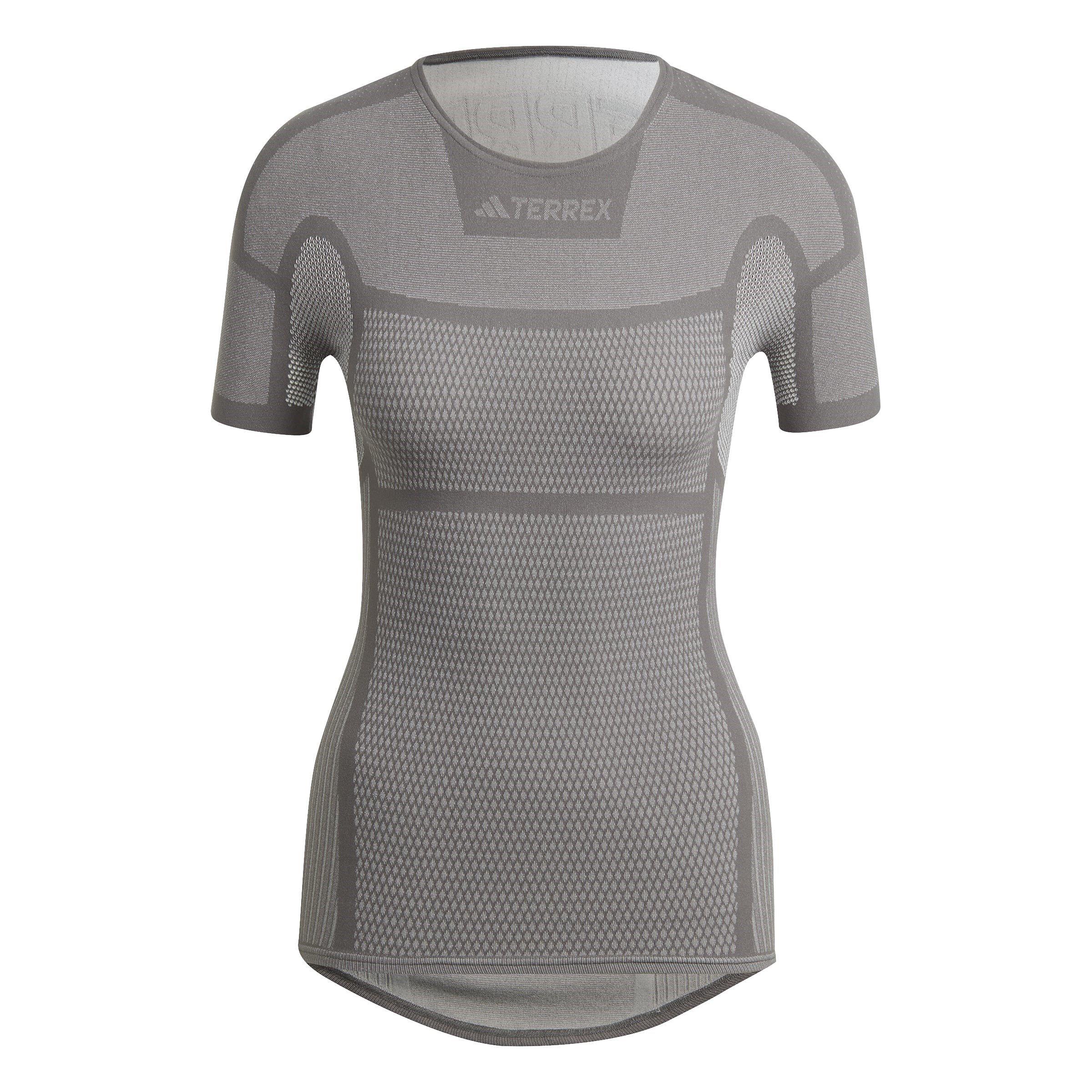 Grefiv/ White - adidas - Terrex Drynamo Short Sleeve T-Shirt Womens - 1