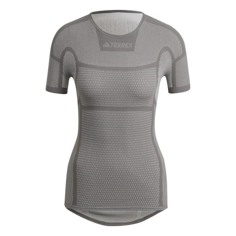 Grefiv/ Blanc - Sportswea adidas - Terrex Drynamo Short Sleeve T-Shirt Womens - 1