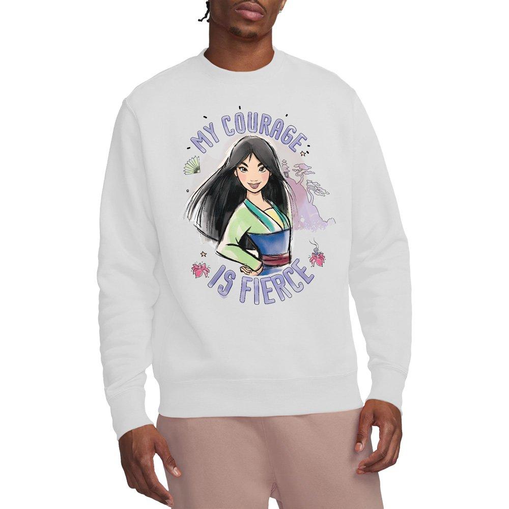 White - Disney - Mulan My Courage is Fierce Sweatshirt White - 1