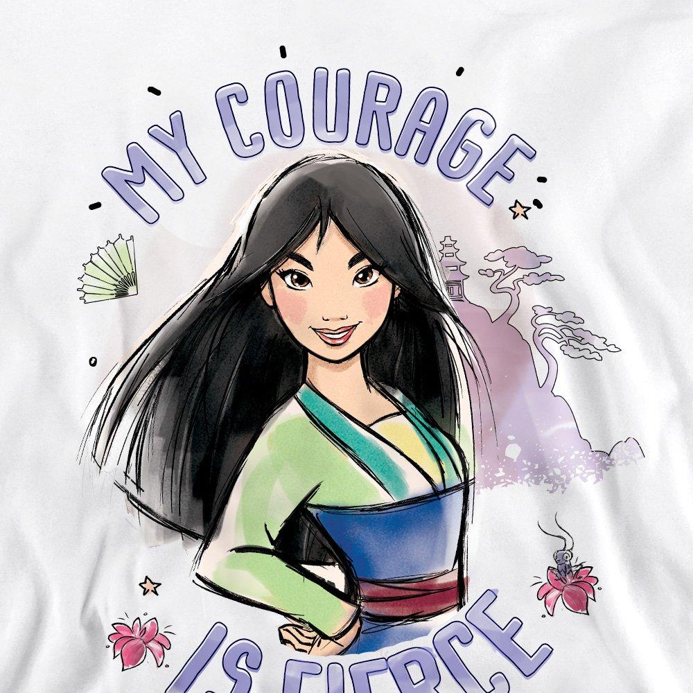 White - Disney - Mulan My Courage is Fierce Sweatshirt White - 2
