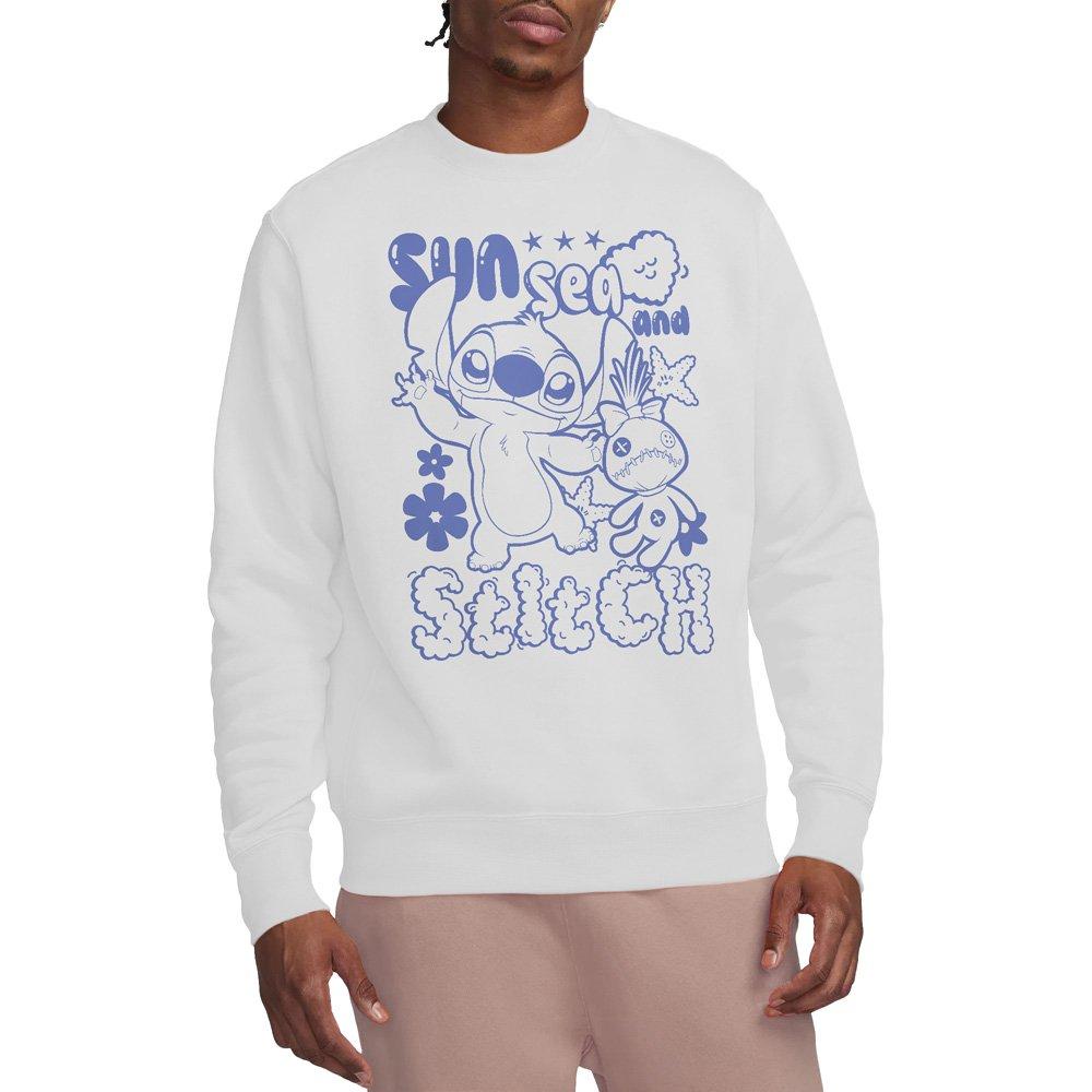 White - Disney - Lilo And Stitch Sun Sea And Stitch Adults Crew Swe - 1