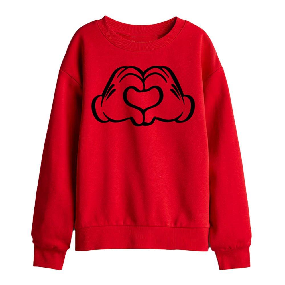 Disney Love Hands Kids Sweatshirt Red