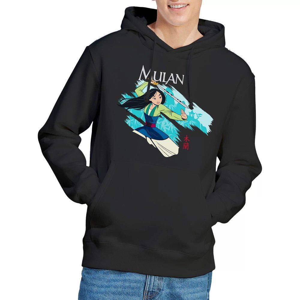 Black - Disney - Mulan Sword in the Wind Mens Hoodie Black - 1