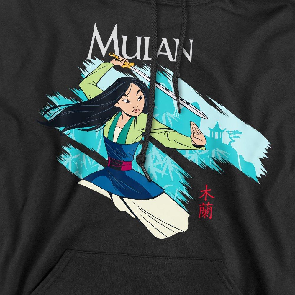 Black - Disney - Mulan Sword in the Wind Mens Hoodie Black - 2
