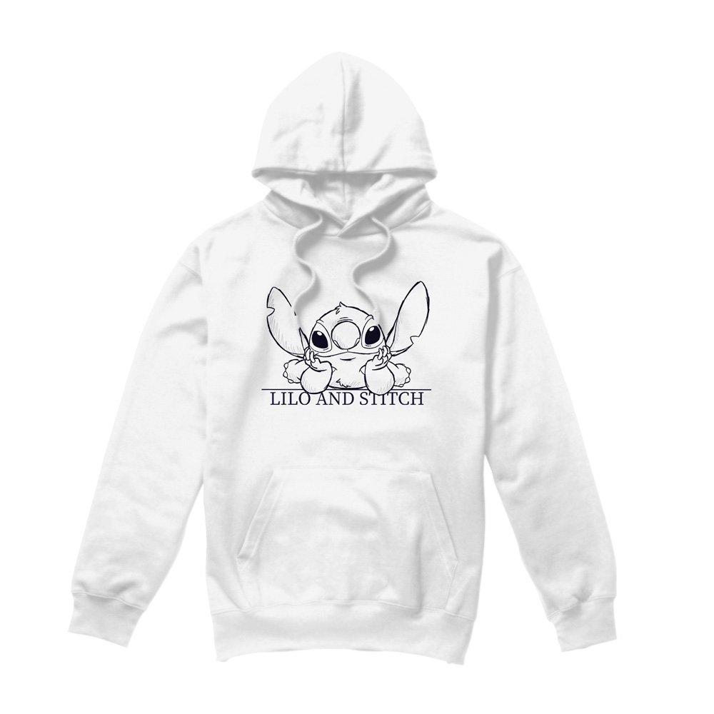 White - Disney - Lilo & Stitch Relax Sketch Hoodie White - 4