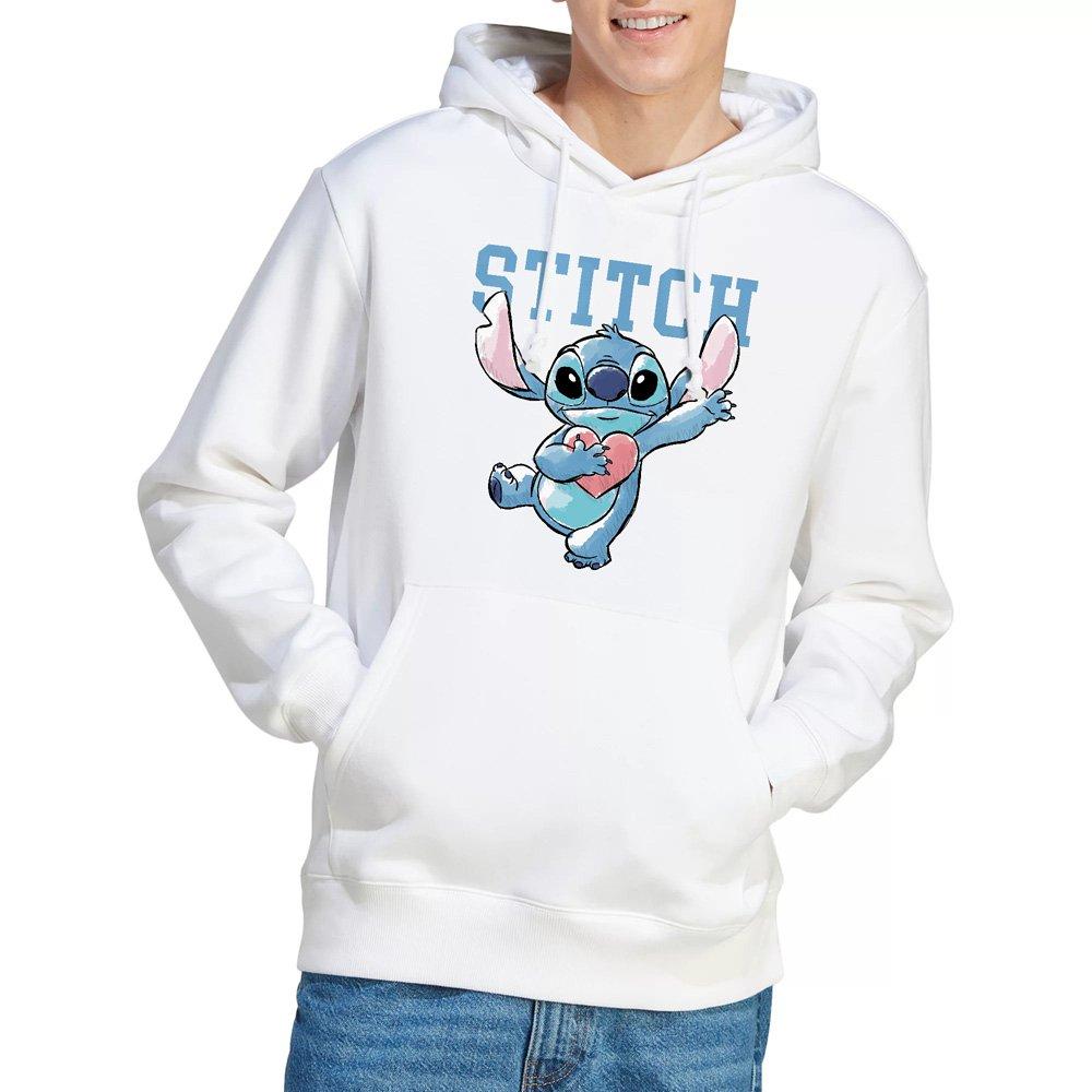 White - Disney - Lilo & Stitch Clutching Hearts Hoodie White - 1
