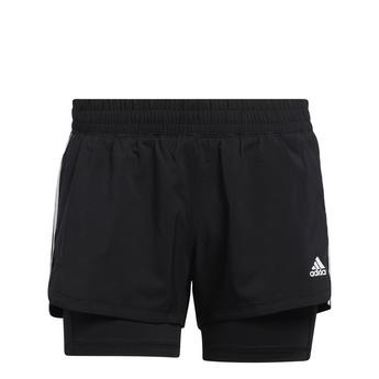 adidas Pacer Three Stripes 2 In 1 Womens Performance Shorts