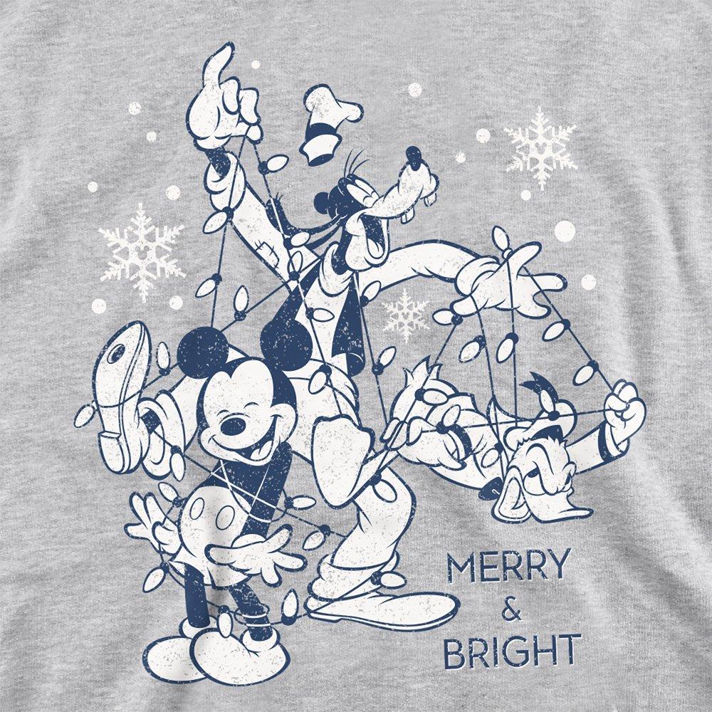 Light Grey - Disney - Mickey Mouse Vintage Merry Bright And Tied Up In - 2