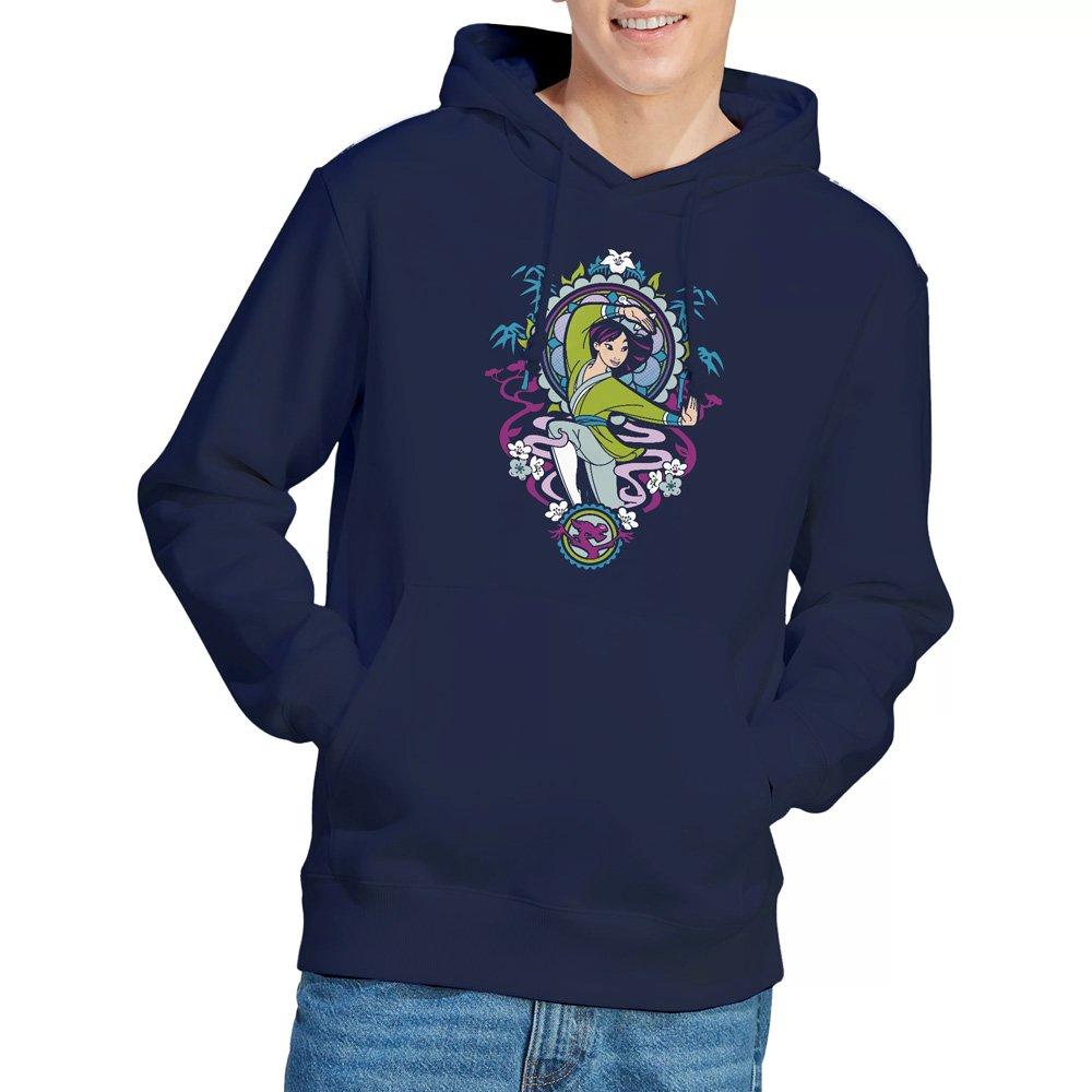 Navy - Disney - Mulan Stained Glass Mens Hoodie Navy - 1