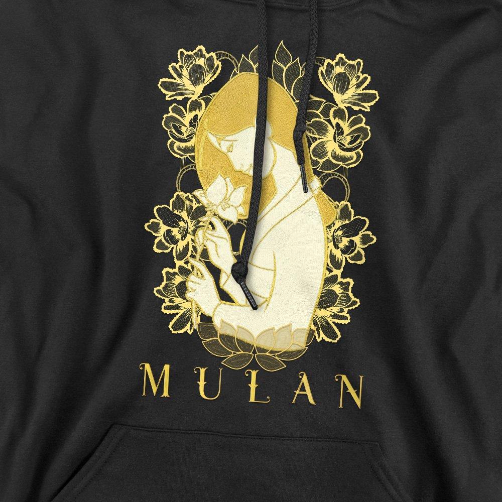 Black - Disney - Mulan Golden Garden Mens Hoodie Black - 2