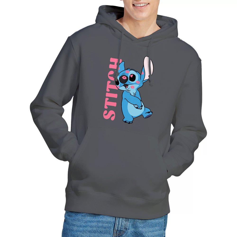 Charcoal - Disney - Lilo & Stitch Covered in Kisses Hoodie Charcoal - 1