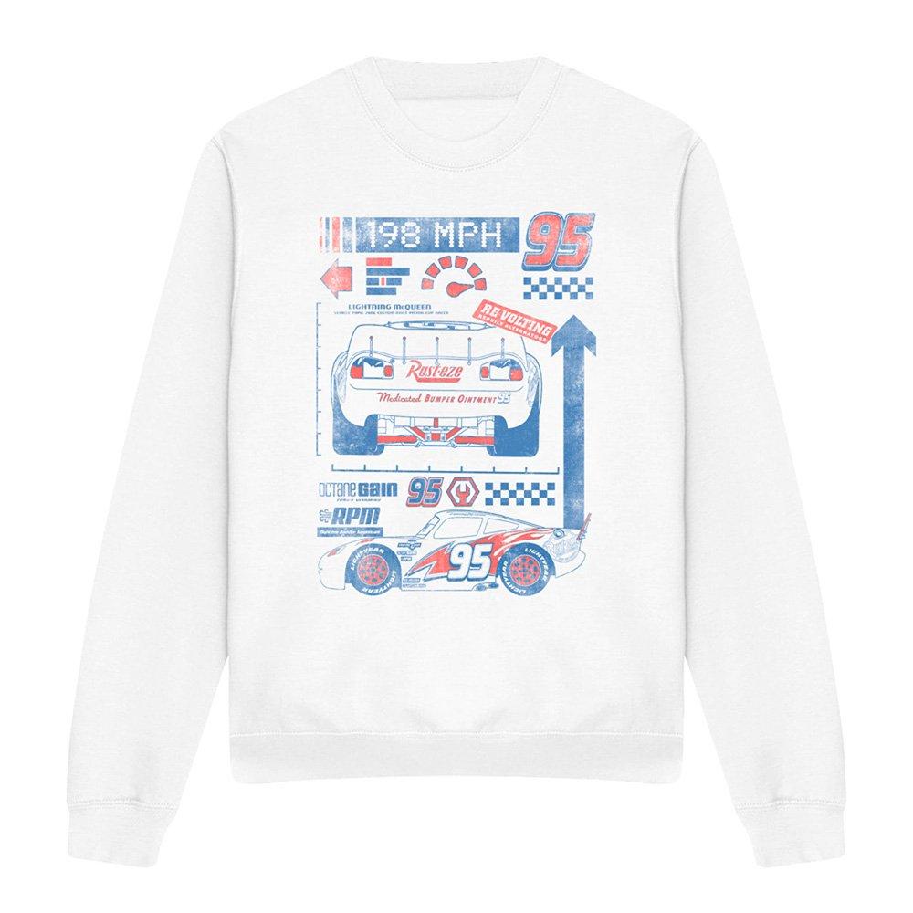 White - Disney - Cars Lightning McQueen 198 Sweatshirt White - 4