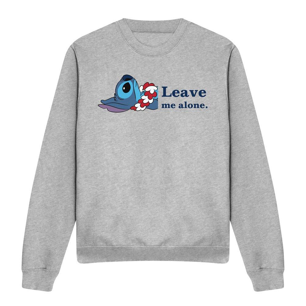 Light Grey - Disney - Lilo & Stitch Leave Me Alone Sweatshirt Light Grey - 4