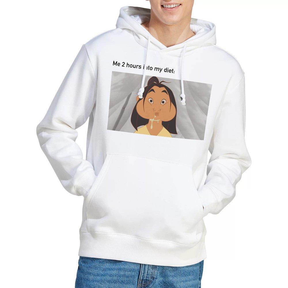 White - Disney - Mulan Diet Fail Meme Mens Hoodie White - 1